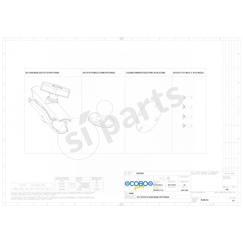 Montaggio A Doppia Sfera In Materiale Composito RAM Per Serie Lowrance - Foto 2