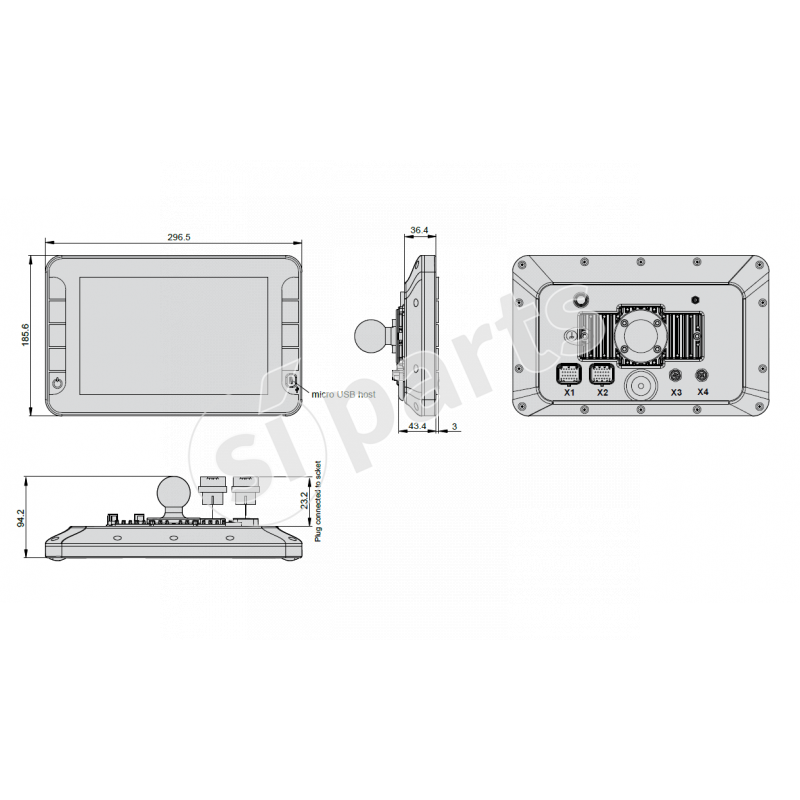 DISPLAY TERA 10 HE CON TASTI INDASH 3B6