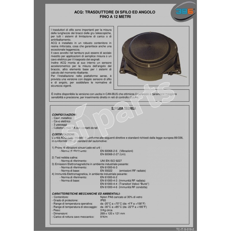 CABLE REEL 3B6 8(17) MT 2P2A