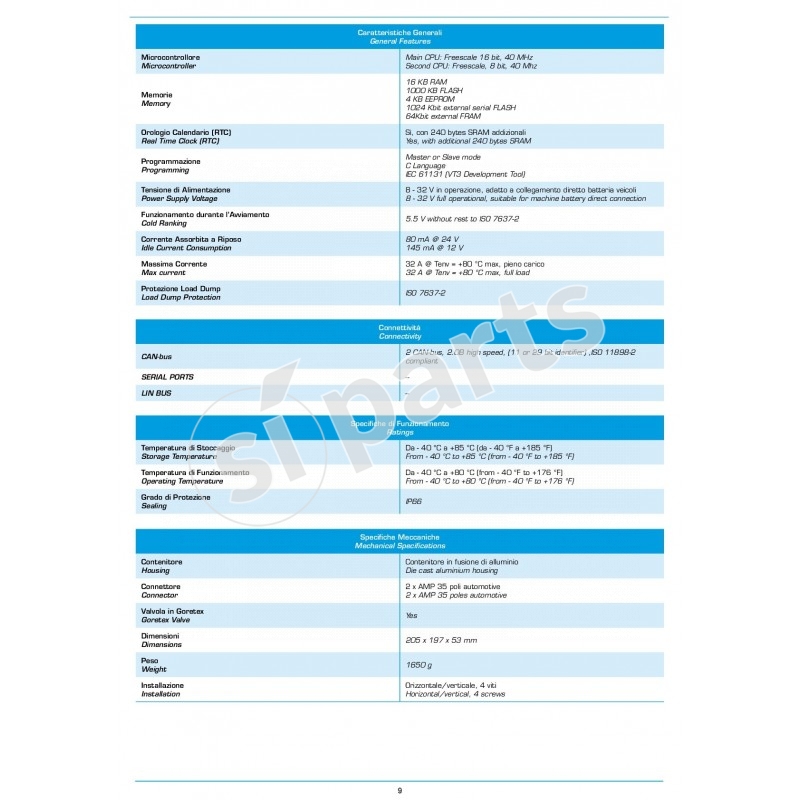 LE 70 :70 PINS MULTIPURPOSE CONTROLLER FOR MEDIUM-LARGE SIZE MACHINES