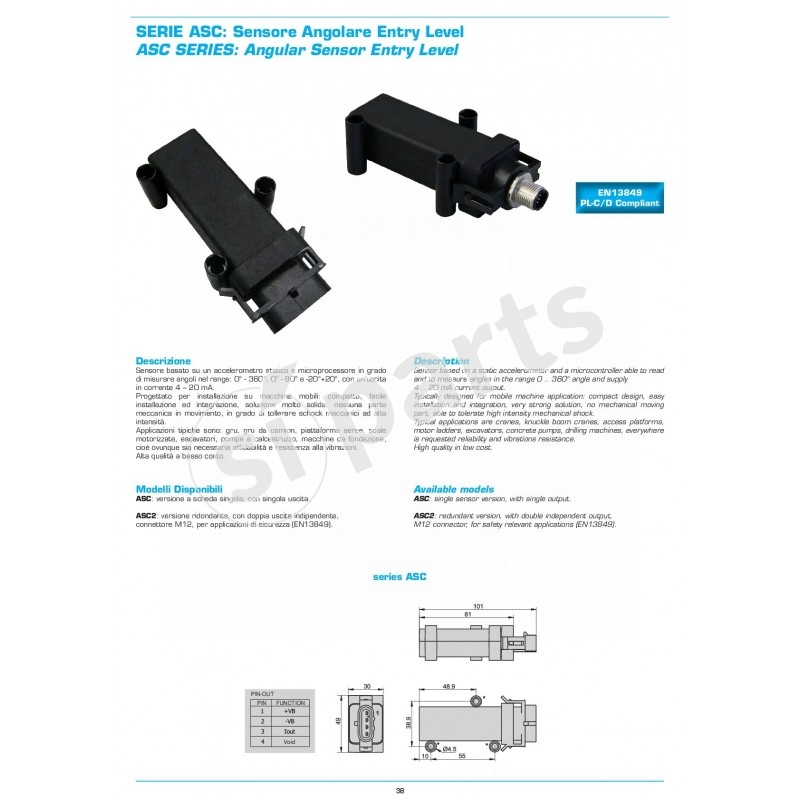 ASC SERIES: ANGULAR SENSOR ENTRY LEVEL