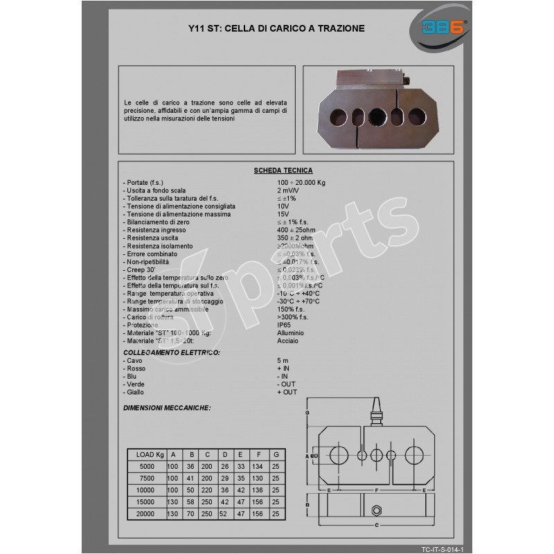 TENSION LOAD CELL 7.5 TON