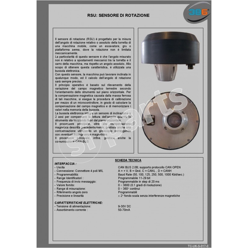 ROTATION SENSOR UNIT CAN BUS