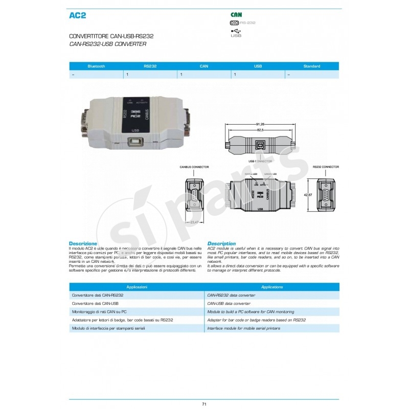 CAN BUS-RS232 ADAPTER MODULE KIT
