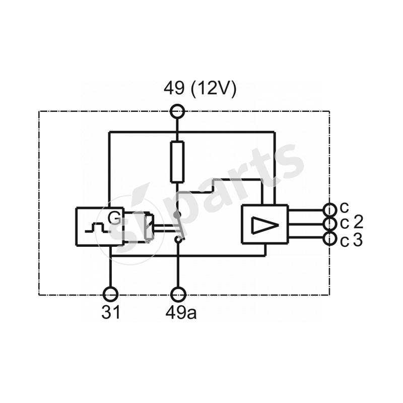 FLASHER UNIT ISO 12V 8X21W SPARE PP