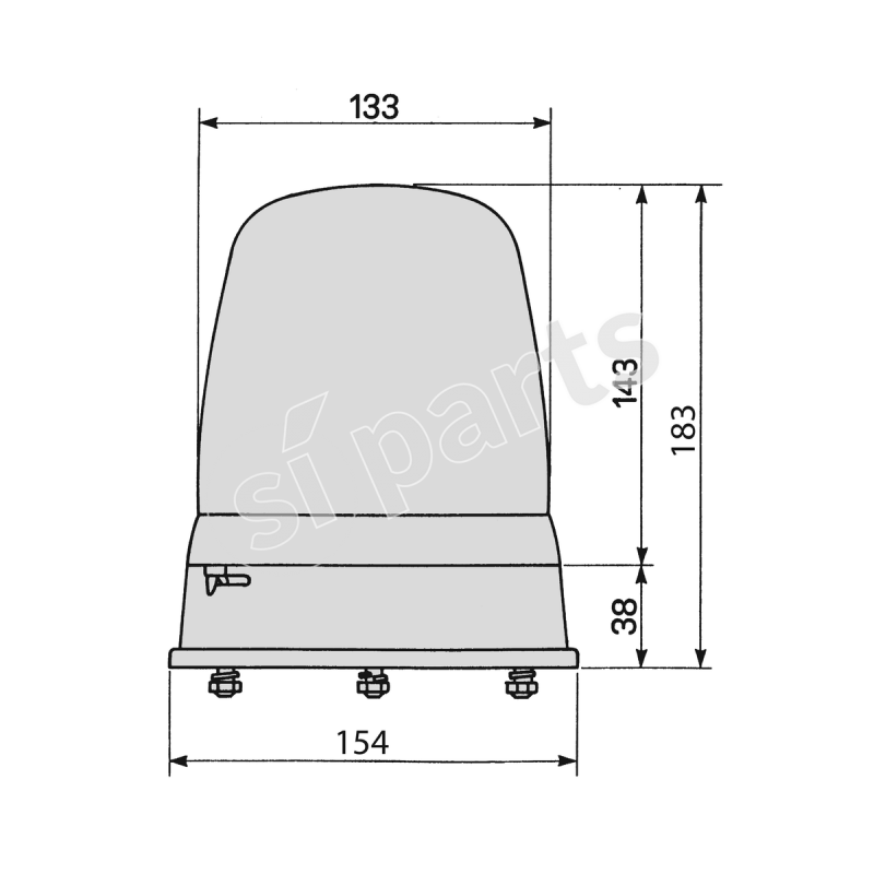 LAMP. ROTANTE AMBRA 12/24V IR