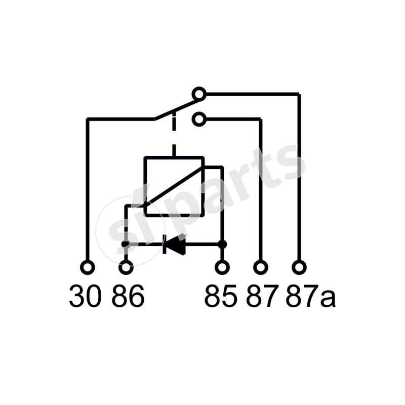 RELE' 24V-20/10A C/STAFF. IR