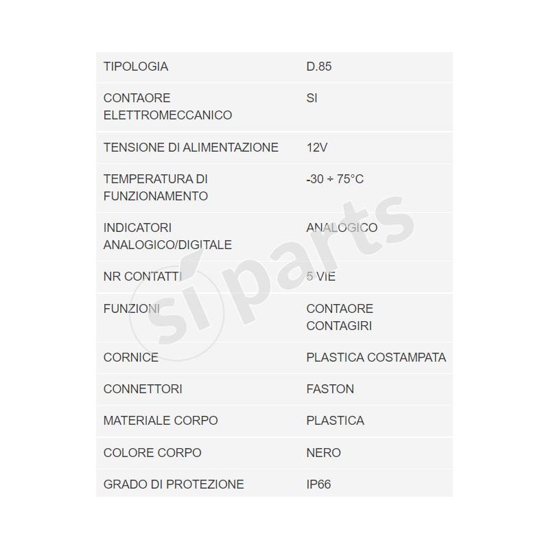 CRONOGIROMETRO 0-4000 GIRI 12V UNIDECK