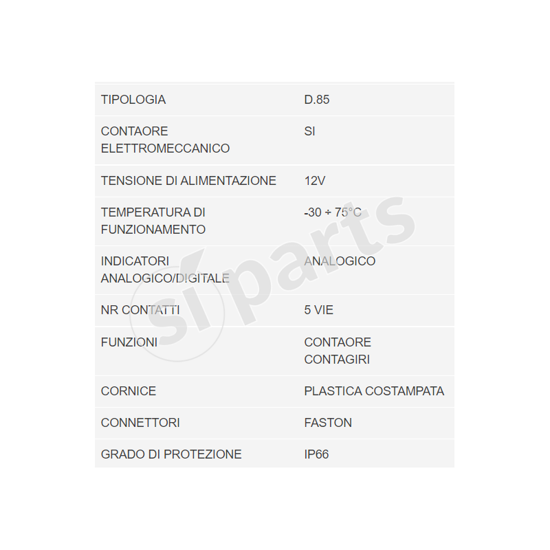 CRONOGIROMETRO 0-3000 GIRI 12V UNIDECK