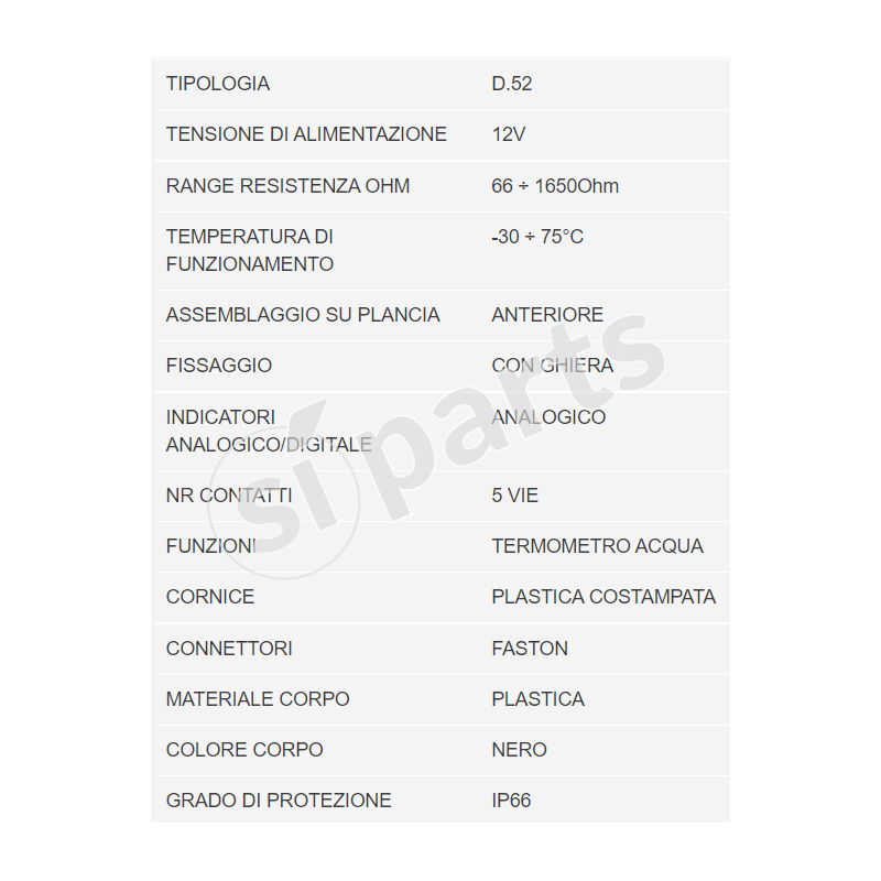 UNIDECK 12V IR WATER THERMOMETER