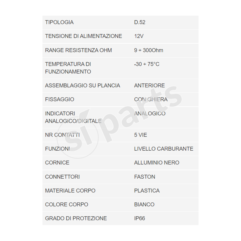 UNIDECK 12V IR FUEL LEVEL INDICATOR INSTRUMENT