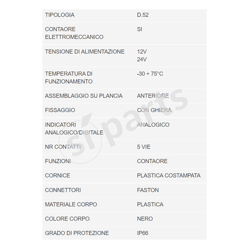 UNIDECK QUARTZ HOUR METER 12-24V