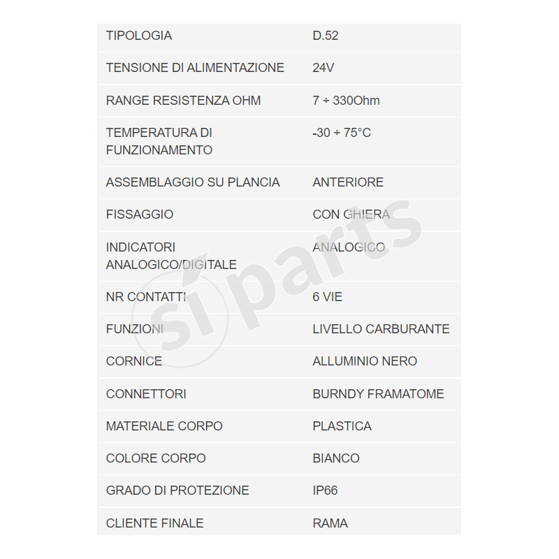STRUMENTO DIAMETRO 52 UNIDECK