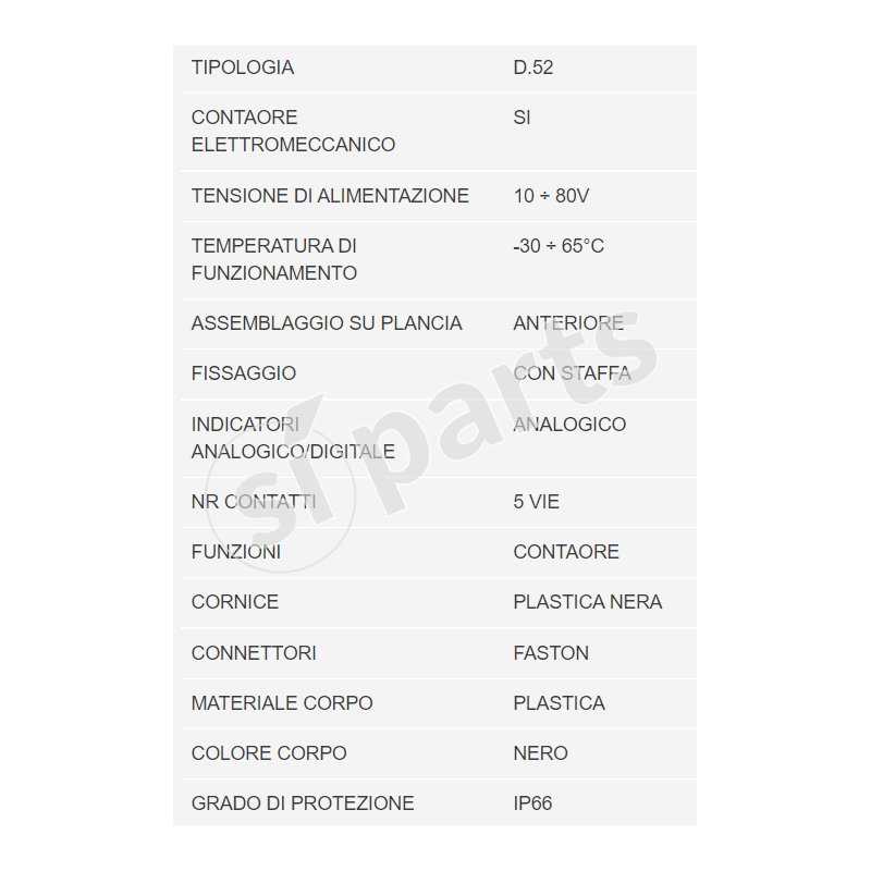 CONTAORE 10-80 VDC TIPO TONDO IR UNIDECK