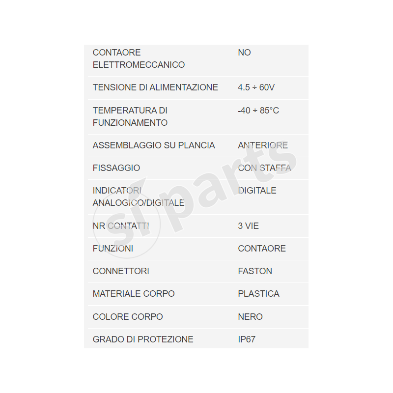 CONTAORE DIGITALE 54X31.7 C/AS 4.5/60V UNIDECK