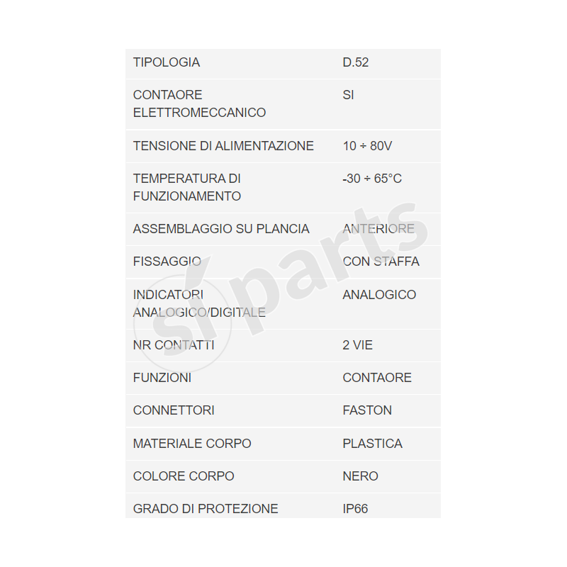 CONTAORE 10-80 VDC TIPO QUADRO IR UNIDECK