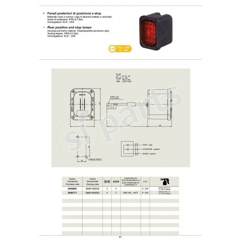 REAR POSITION AND STOP LAMPS