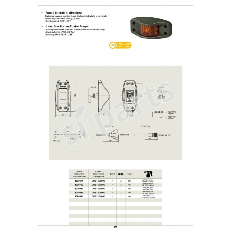 SIDE DIRECTION INDICATOR LAMPS
