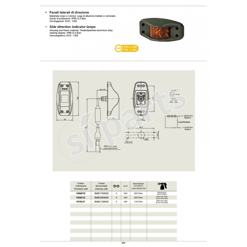 SIDE DIRECTION INDICATOR LAMPS