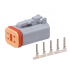 KIT DI CONNESSIONE MASCHIO TIPO DEUTSCH 4 VIE