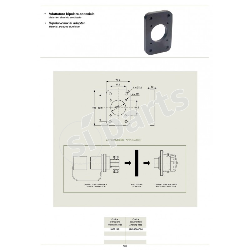 BIPOLAR-COAXIAL ADAPTER