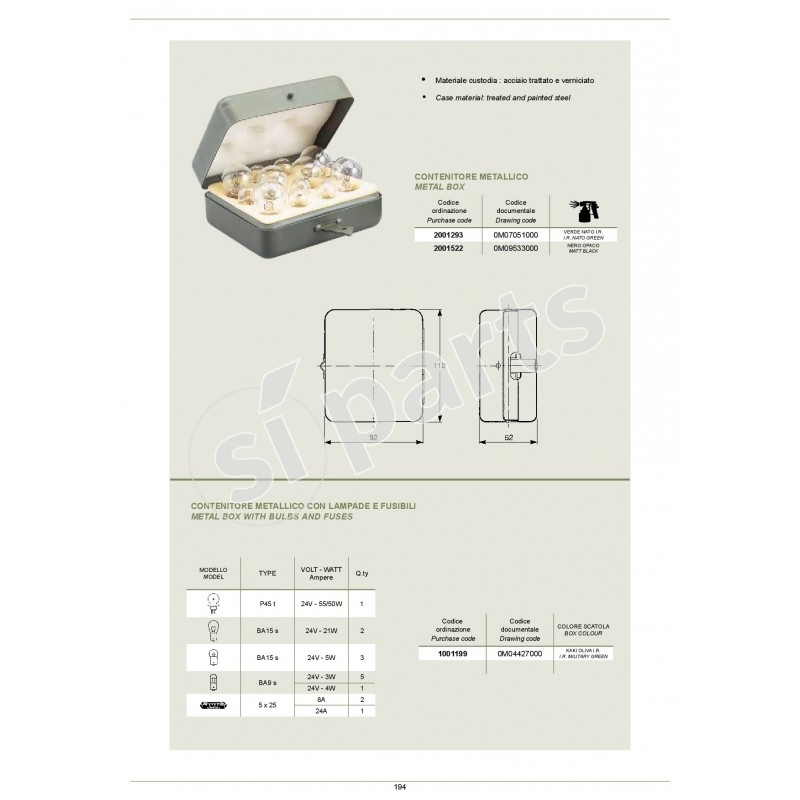 KIT LAMPADE RICAMBIO