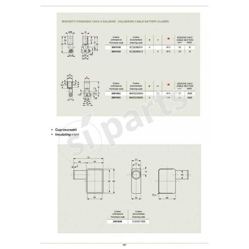 MORSETTI BATTERIA E COPRIMORSETTI
