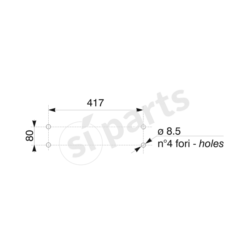 BARRA LED 4 MODULI AMBRA L. 825