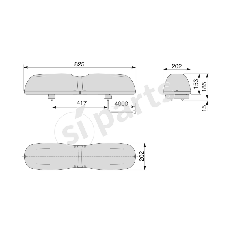 BARRA LED 2 MOD.AMBRA.2FARI L. 825