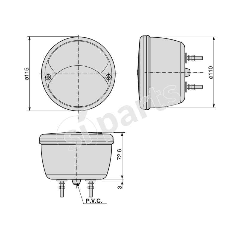 12V POSITION AND DIREC. FRONT LAMP