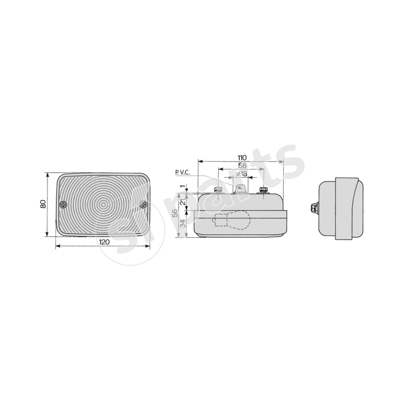 FANALE ANTERIORE DIREZIONE IR.12V