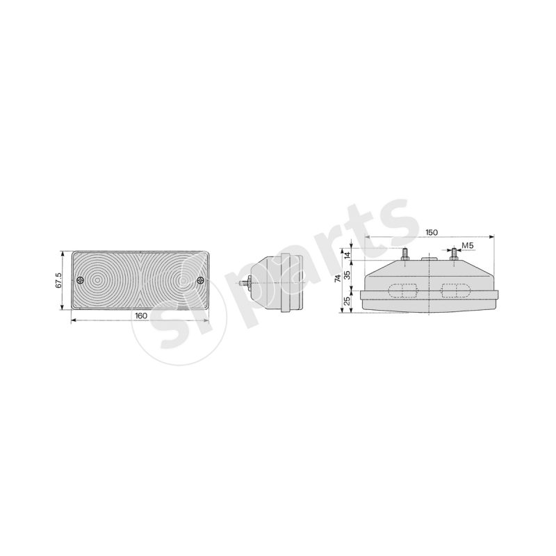FANALE PIATTO 0958 MT IR