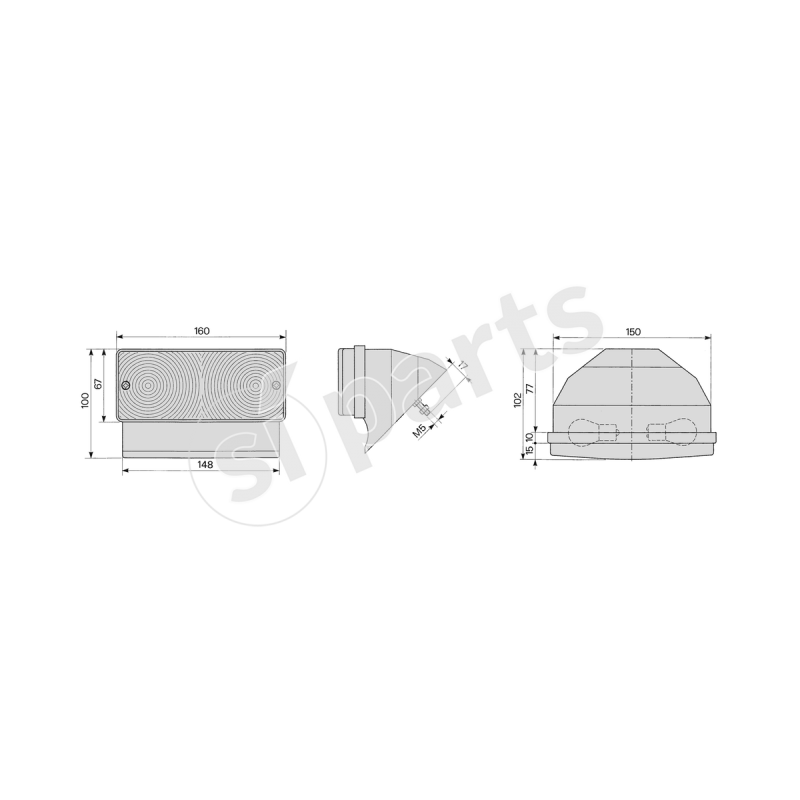 FANALE DX 45° 0956 IR