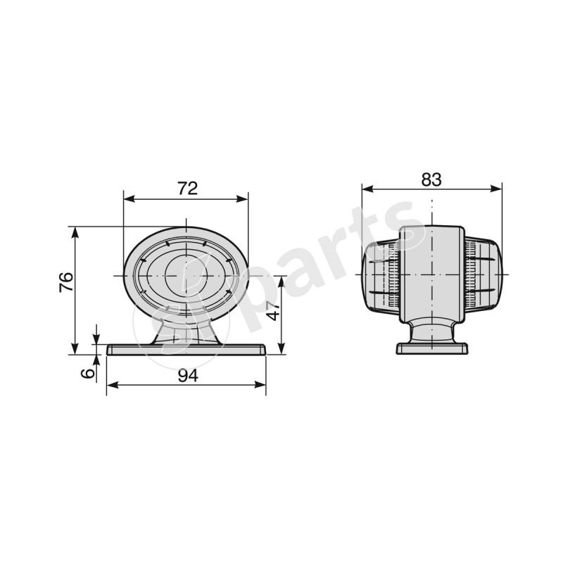 FAN.LAT.SVE.DOP.BIC.OVALE 24V IR NT