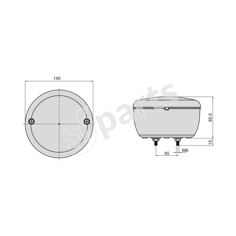 REAR LAMP LED 9/33V FOG/REVERS. SPARE PP