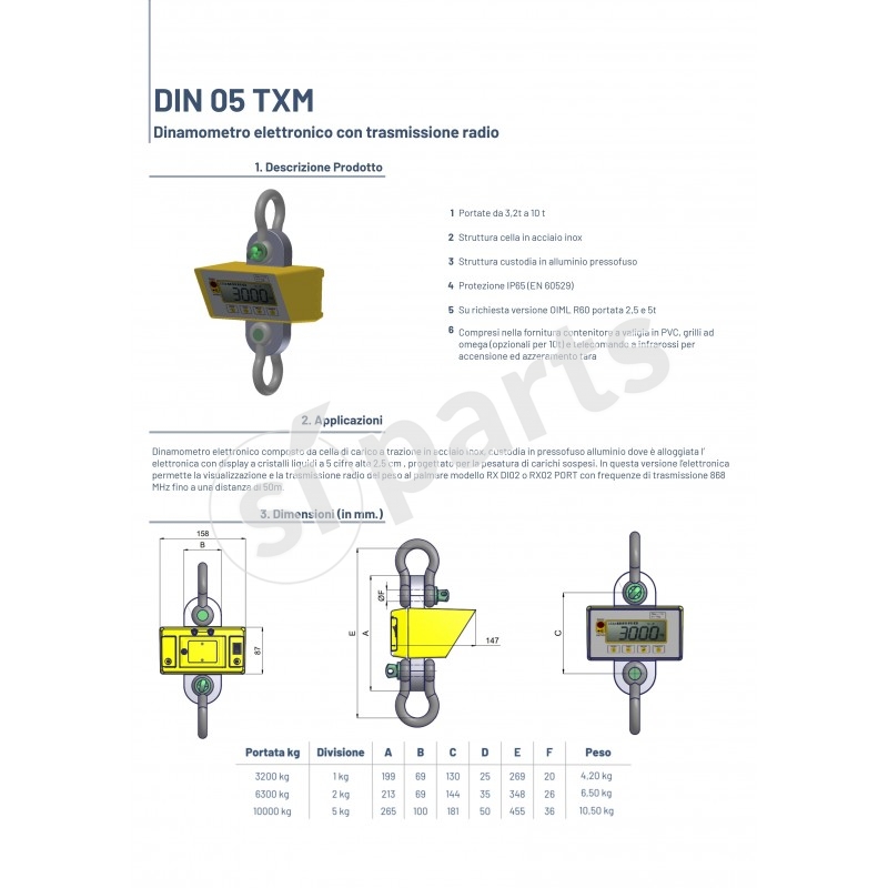 DINAMOMETRO 05 TXM (KG 10000)