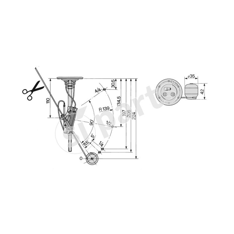 ADJUSTABLE FUEL LEVEL INDICATOR