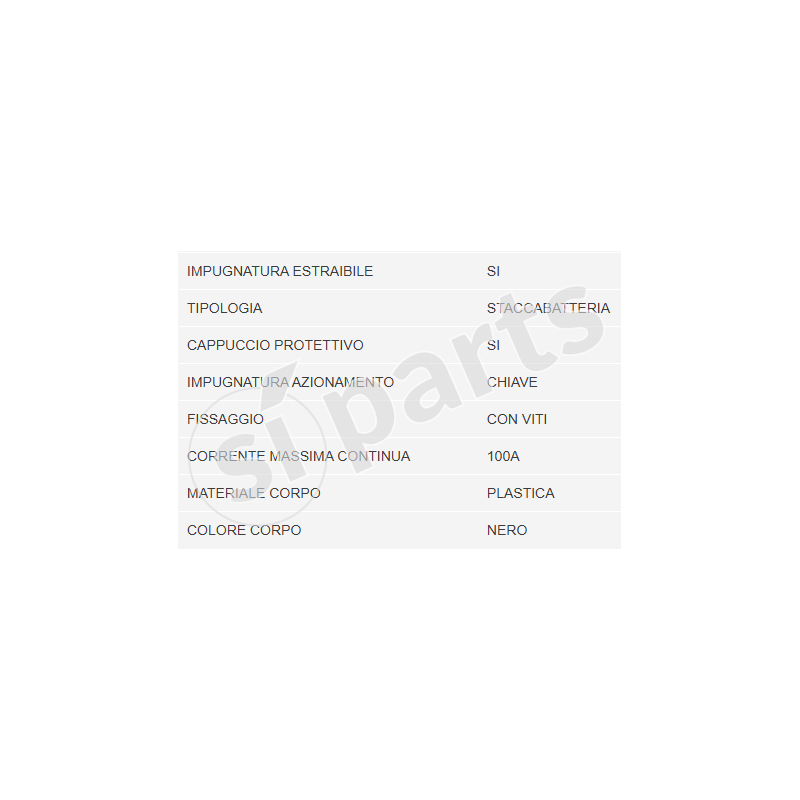 BATTERY SWITCH WITH KEY SP.PP