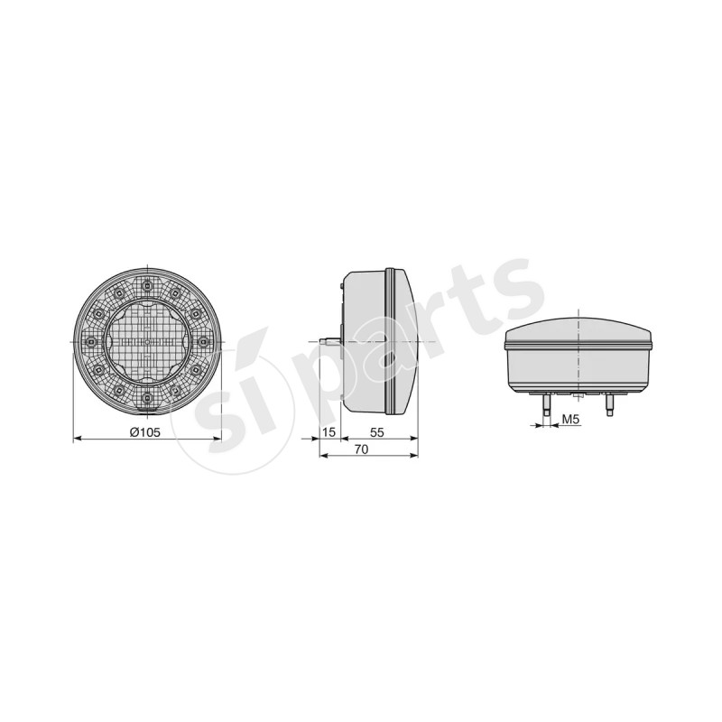 FAN D.105 LED-POS/STOP/DIREZ (ECE) IR