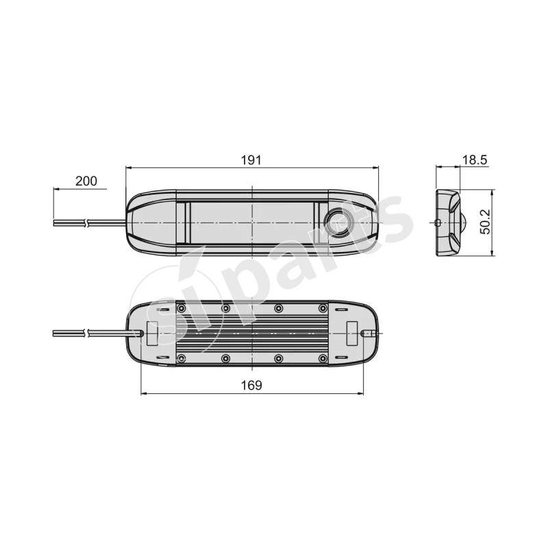 PLAFONIERA LED BIANCO 12/24V IR