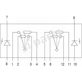 COMMUT.BASCULANTE LED GIALLO 12V