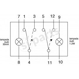 PULSAN.BASCUL IR 12V 2 LAMP DIVERSE