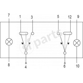 COMMUT.BASCUL.IR CON LAMPADA 12V